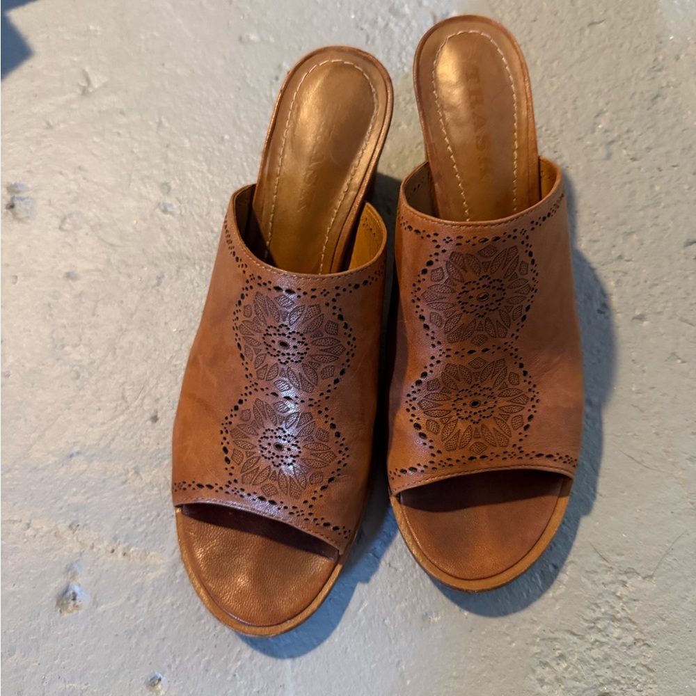 Trask Brown Leather Women's Shoes